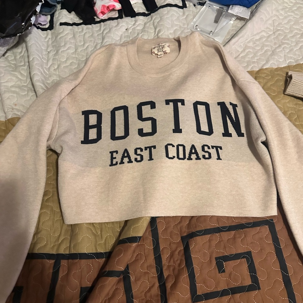 Hippie Rose Cream Crew Neck Sweater